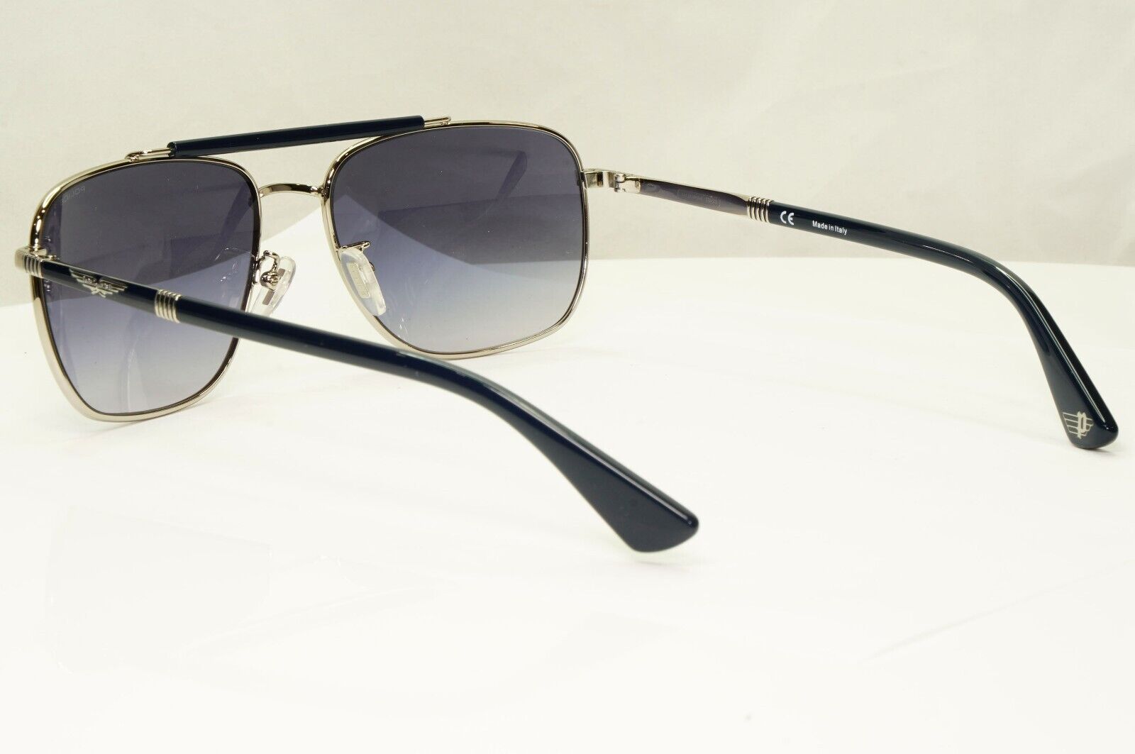 Police Grey Blue Sunglasses Pilot Brow Bar Origins 44 SPL D43 COL 0E70 58mm