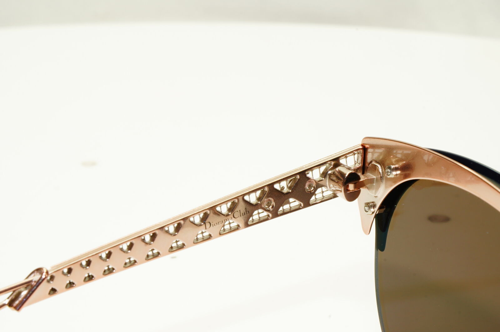 Authentic Dior Womens Mirror Metal Sunglasses Black Blue Gold Diorama Club FBXA4