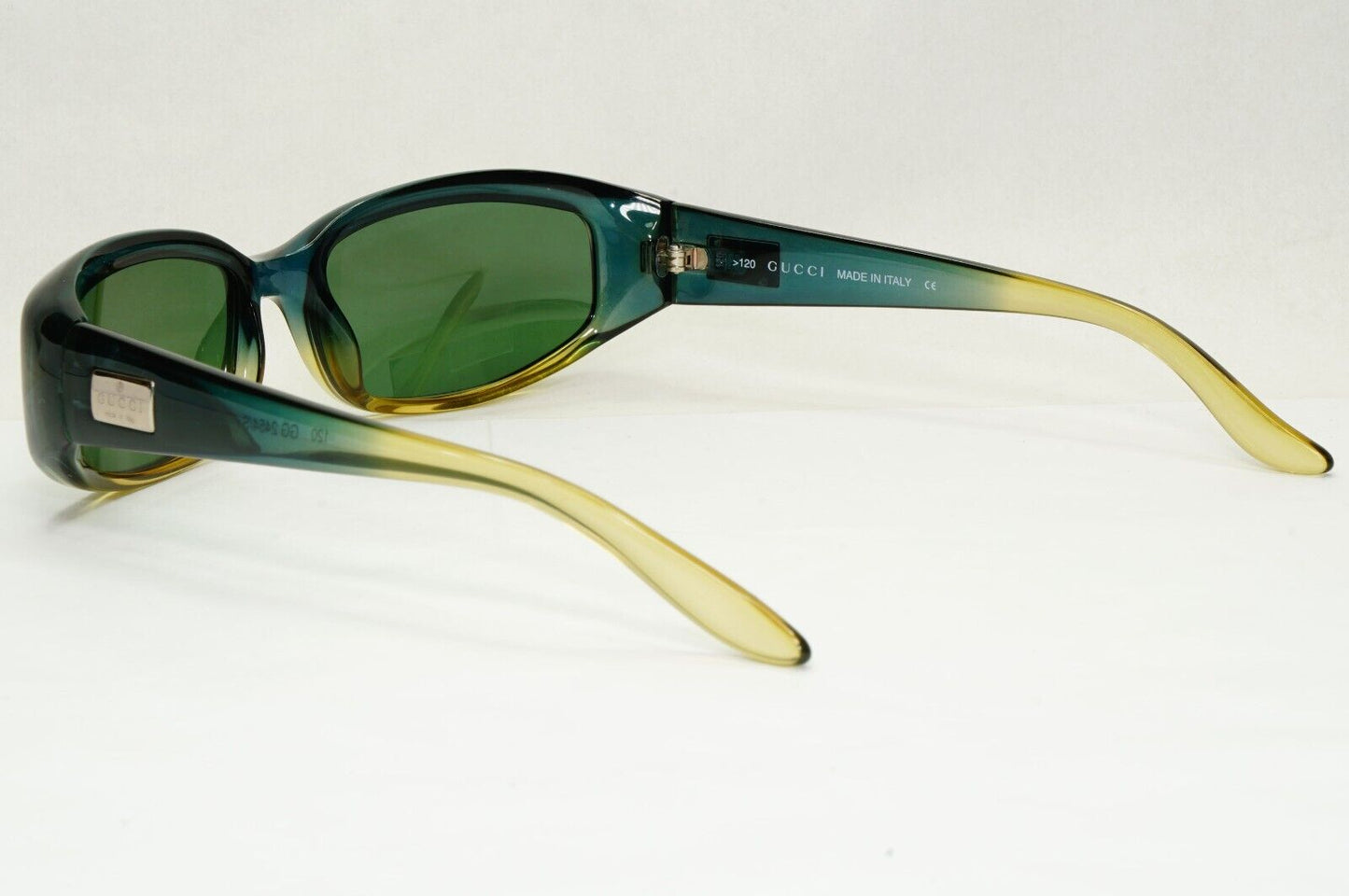 Gucci Sunglasses 1999 Vintage Green Transparent Rectangle GG 2454/S G9H 111223