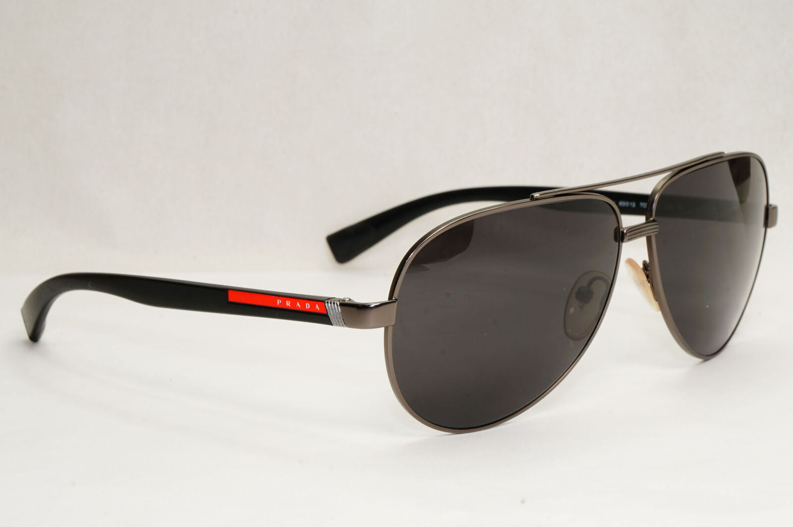 Prada Sunglasses Black Pilot Gunmetal Grey PS58US SPS 58U 7CQ-5S0 63mm 140124