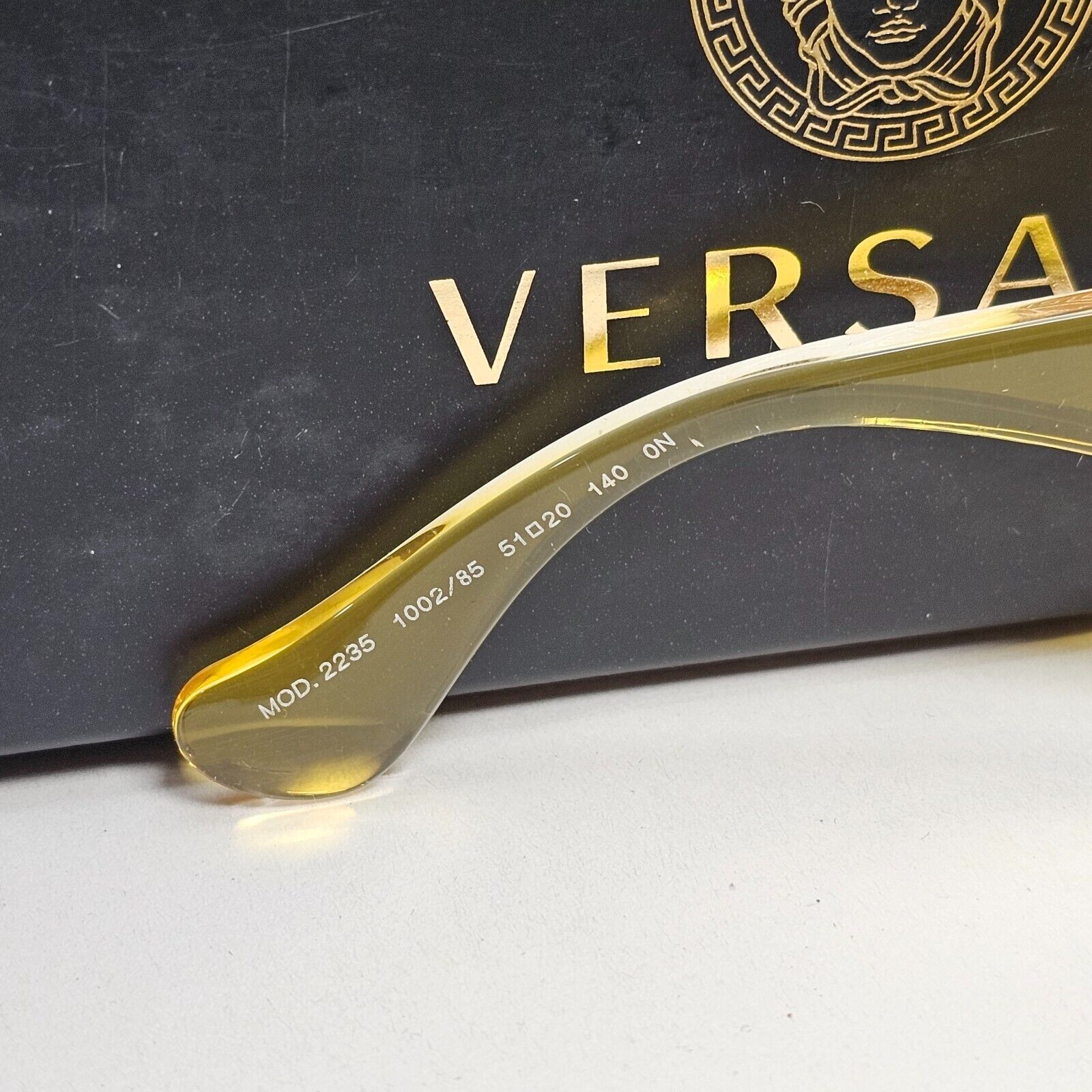 Versace Sunglasses Yellow Transparent Gold Medusa MOD VE 2235 1002/85 51mm