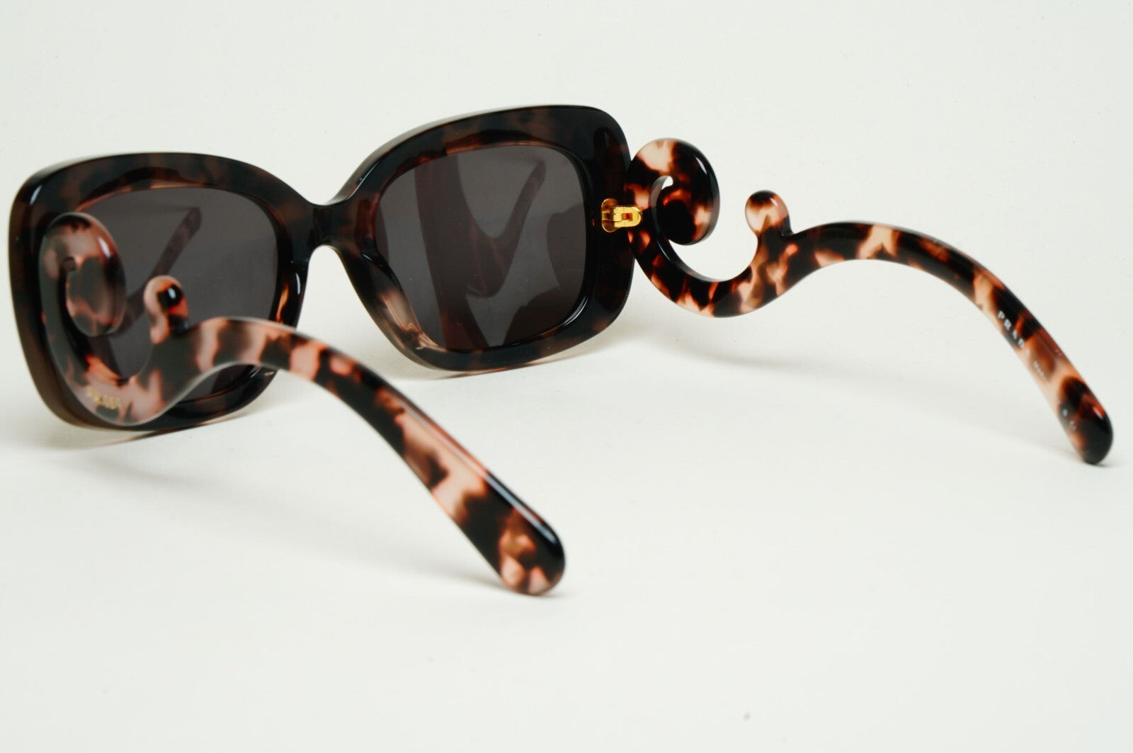 Prada Sunglasses Baroque Swirl Square Black Brown PR27OS SPR 27O ROL-0A6 140325