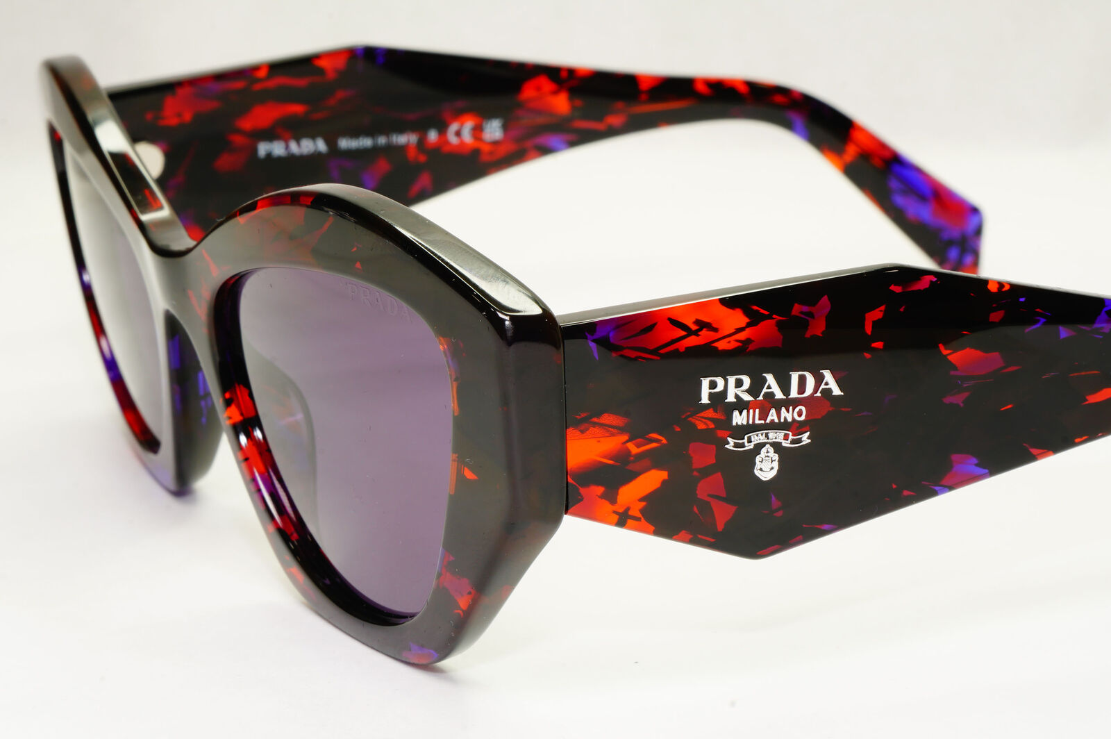 Prada Symbole Sunglasses Black Orange Purple Marble PR07YS SPR 07Y 06V6O2