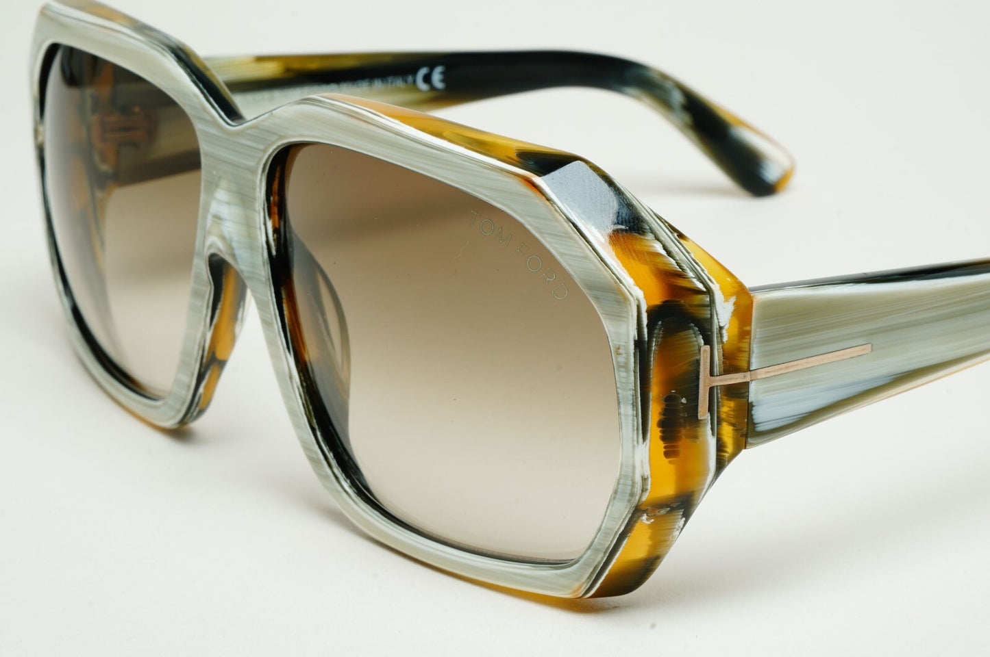Tom Ford Sunglasses Oversized Square Brown Large Elise FT0266 TF 266 62F 070325