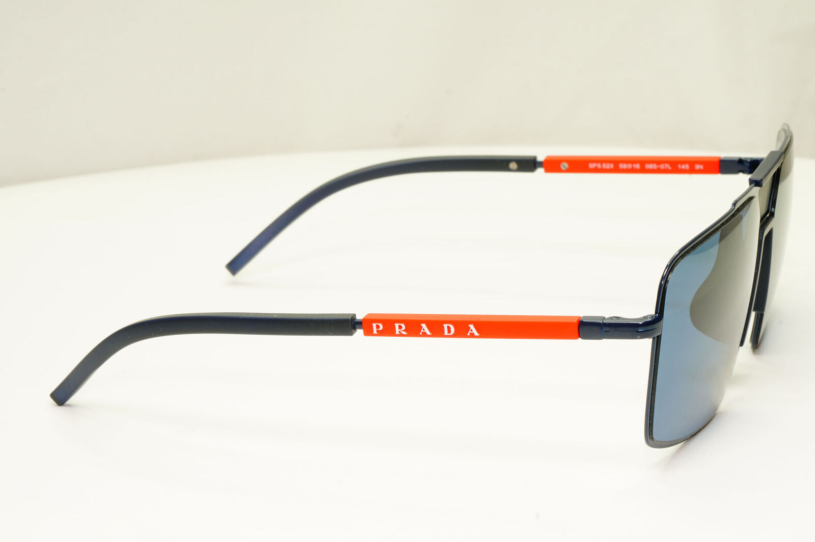 Prada Blue Square Sunglasses Mens Square Red Designer SPS 52X PS52XS 06S-07L