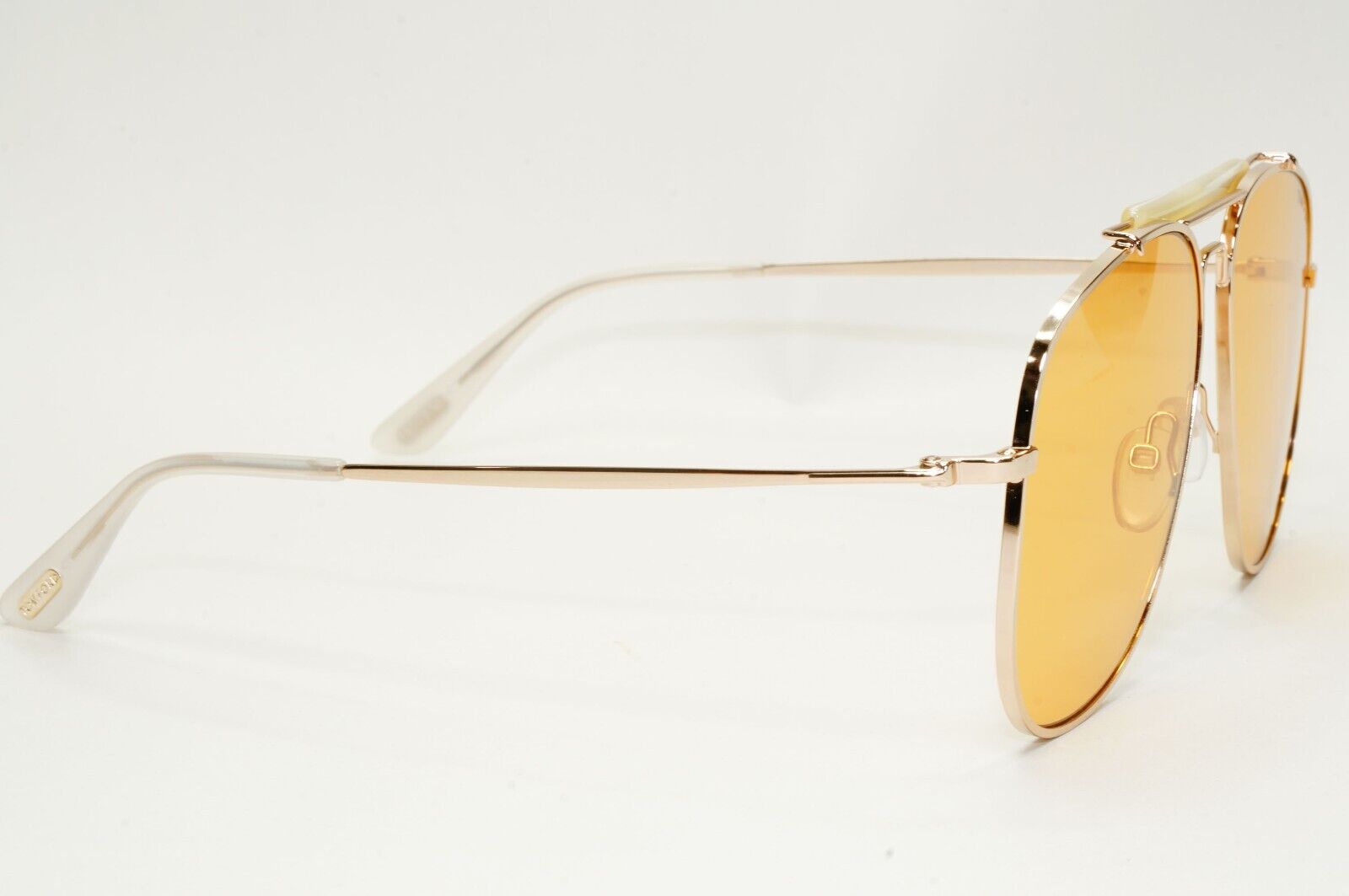 Tom Ford Sunglasses Connor-02 Gold Yellow Pilot Large Metal TF 557 28E FT0557