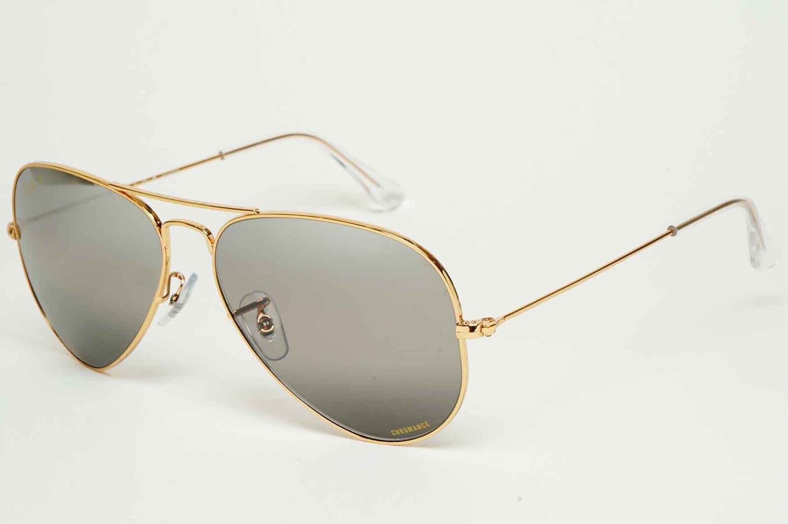 Ray-Ban Sunglasses Aviator Polarised Chromance Gold Silver RB 3025 9196/G3 58mm