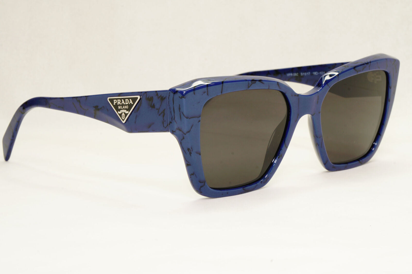 Prada Sunglasses Blue Black Triangle Symbole Marble PR09ZV VPR 09Z 18D-1O1 51mm