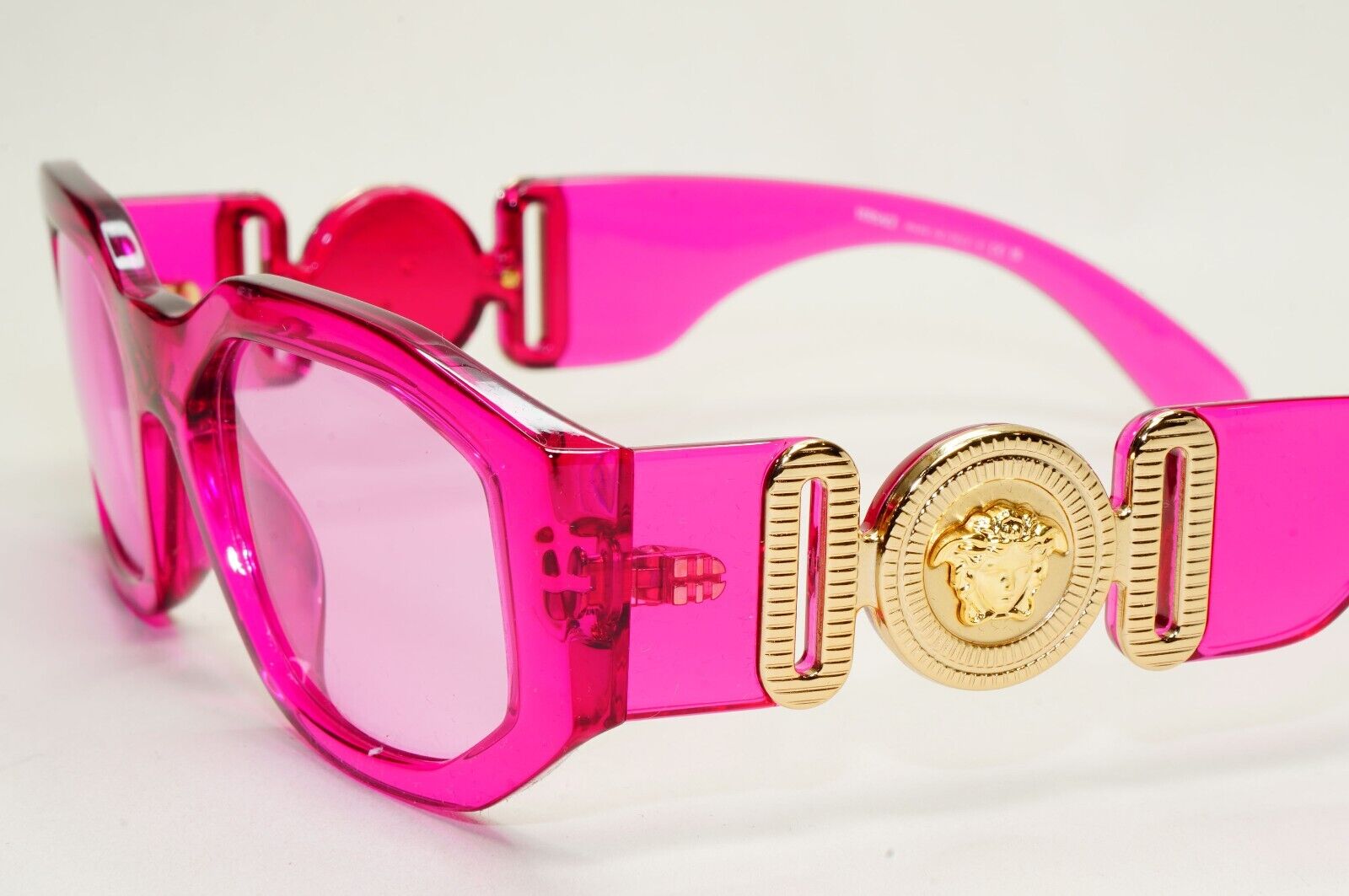 Versace Sunglasses Biggie Medusa Fuchsia Transparent Pink MOD VE 4361 5334/5