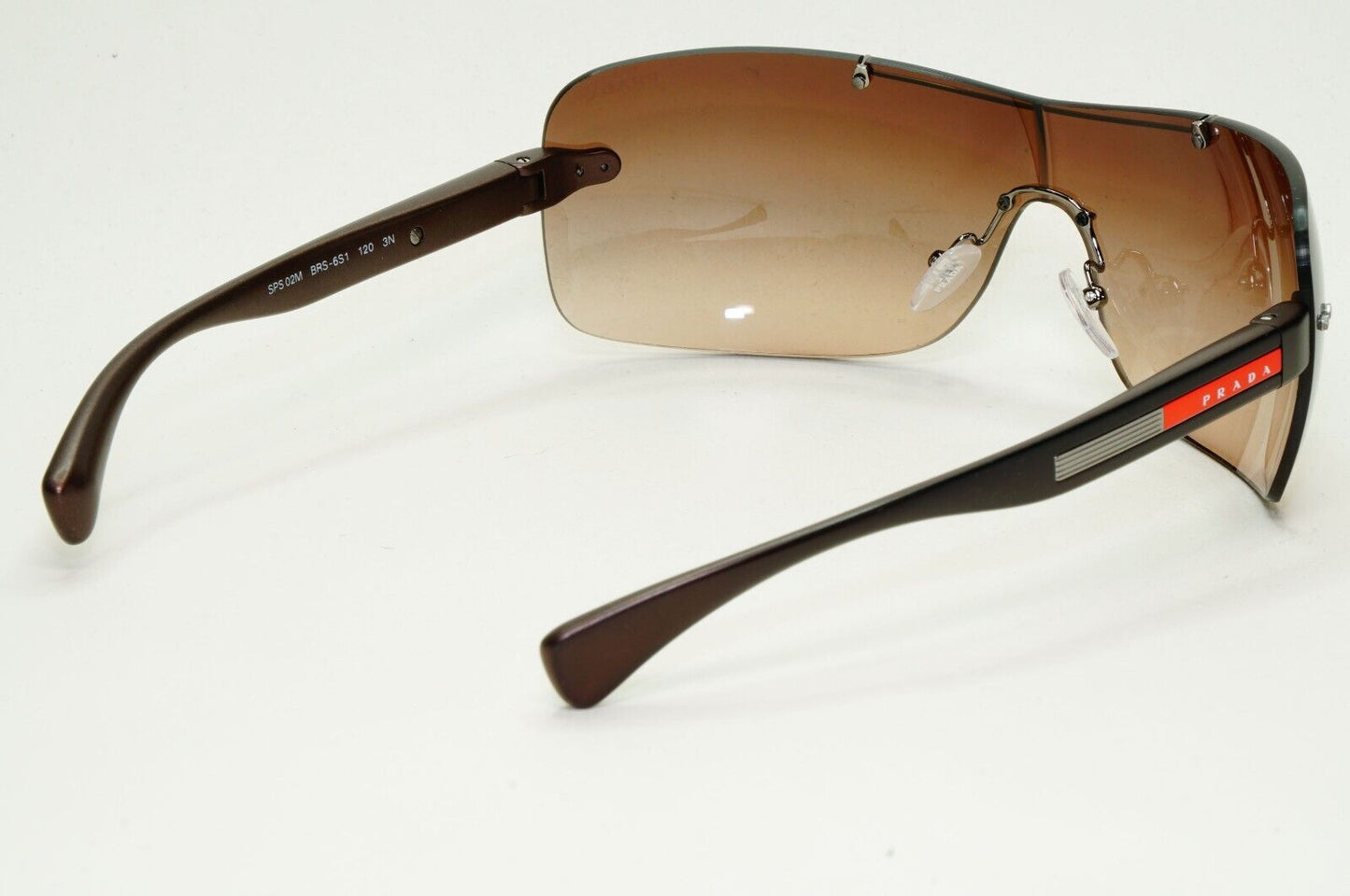 Prada Sunglasses 2007 Vintage Rare Brown Shield PS02MS SPS 02M BRS-6S1 050824