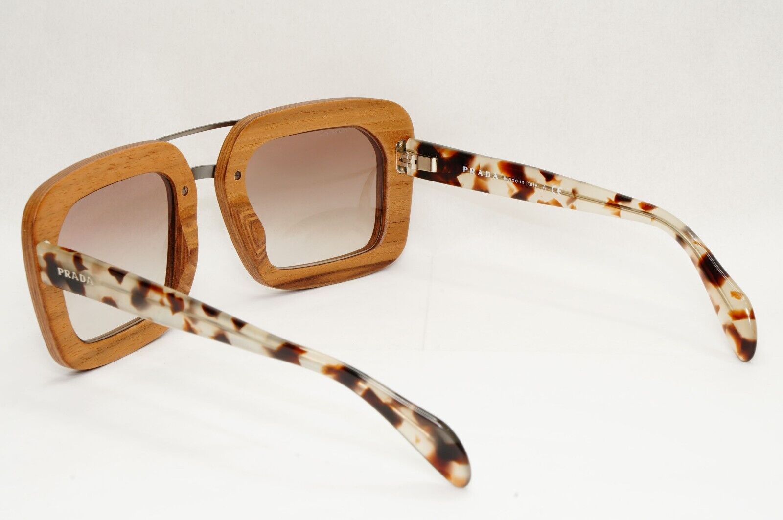Prada Sunglasses Wood Square 2015 Brown Tortoise PR30RS SPR 30R IAM-4O0 051223