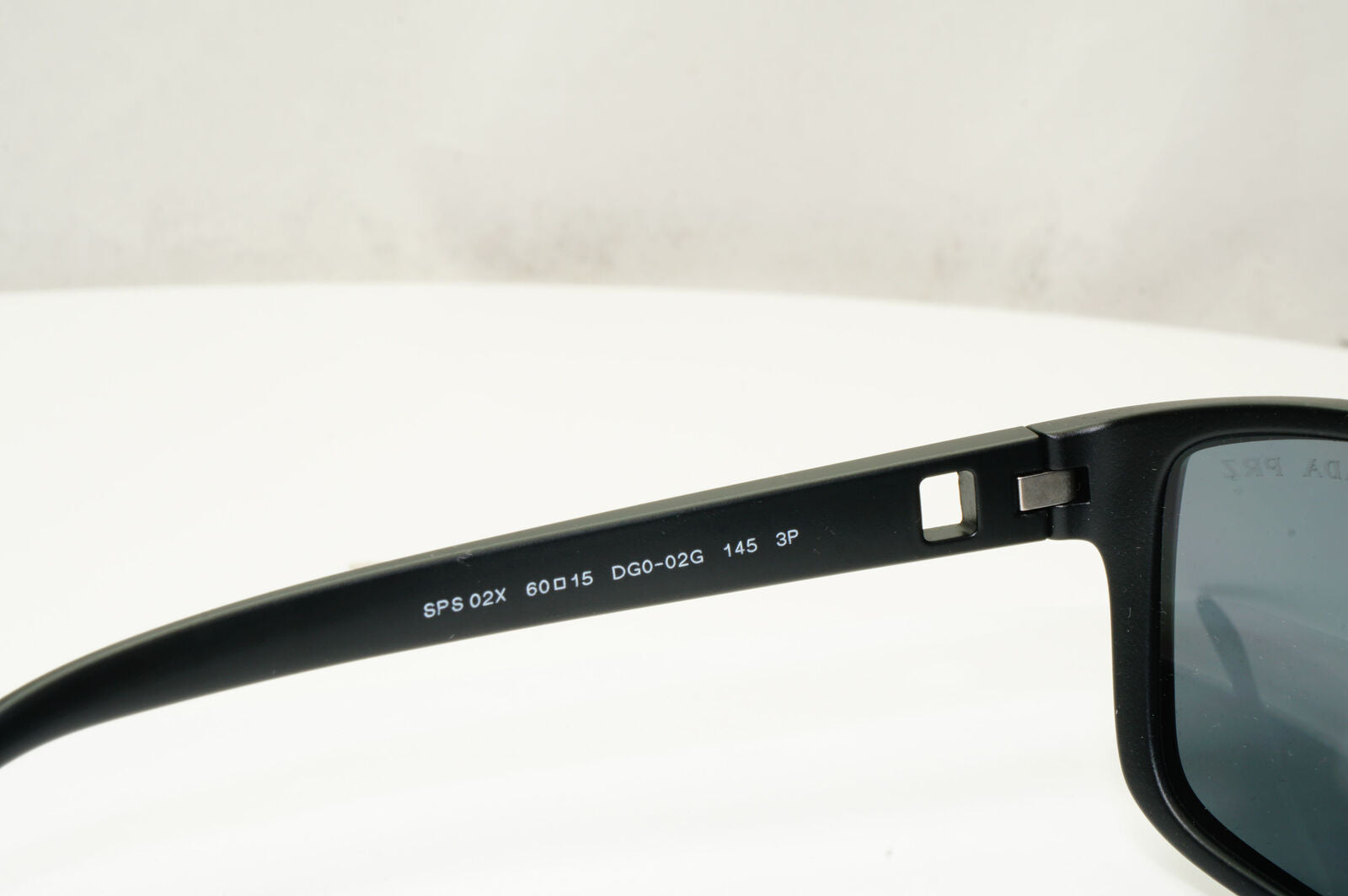 Prada Black Polarized Sunglasses Square Sport Red Stripe PS02XS SPS 02X DG0-02G