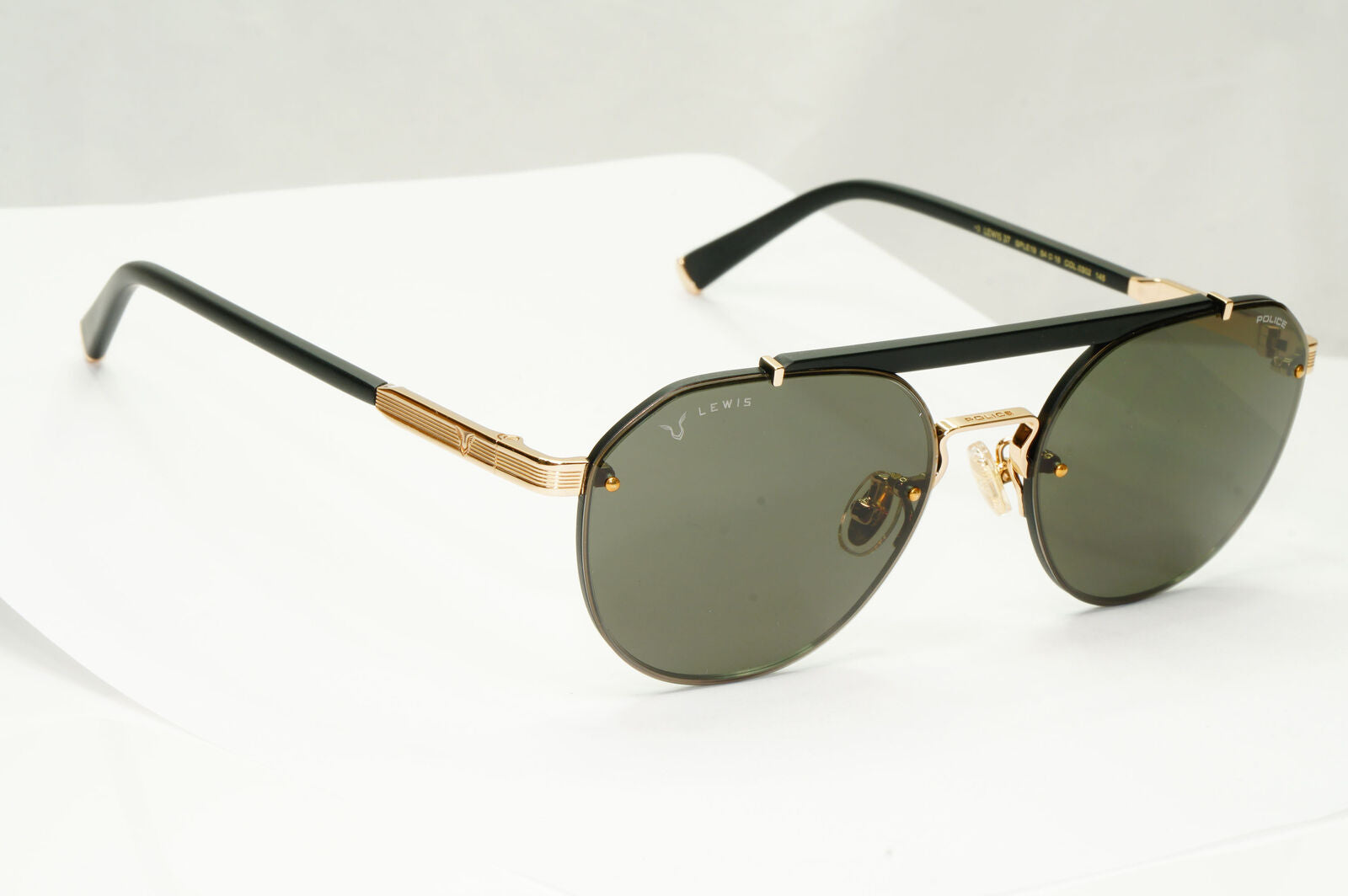 Police Lewis Hamilton F1 Sunglasses Gold Grey Pilot Round SPL E19 COL 0302 54mm