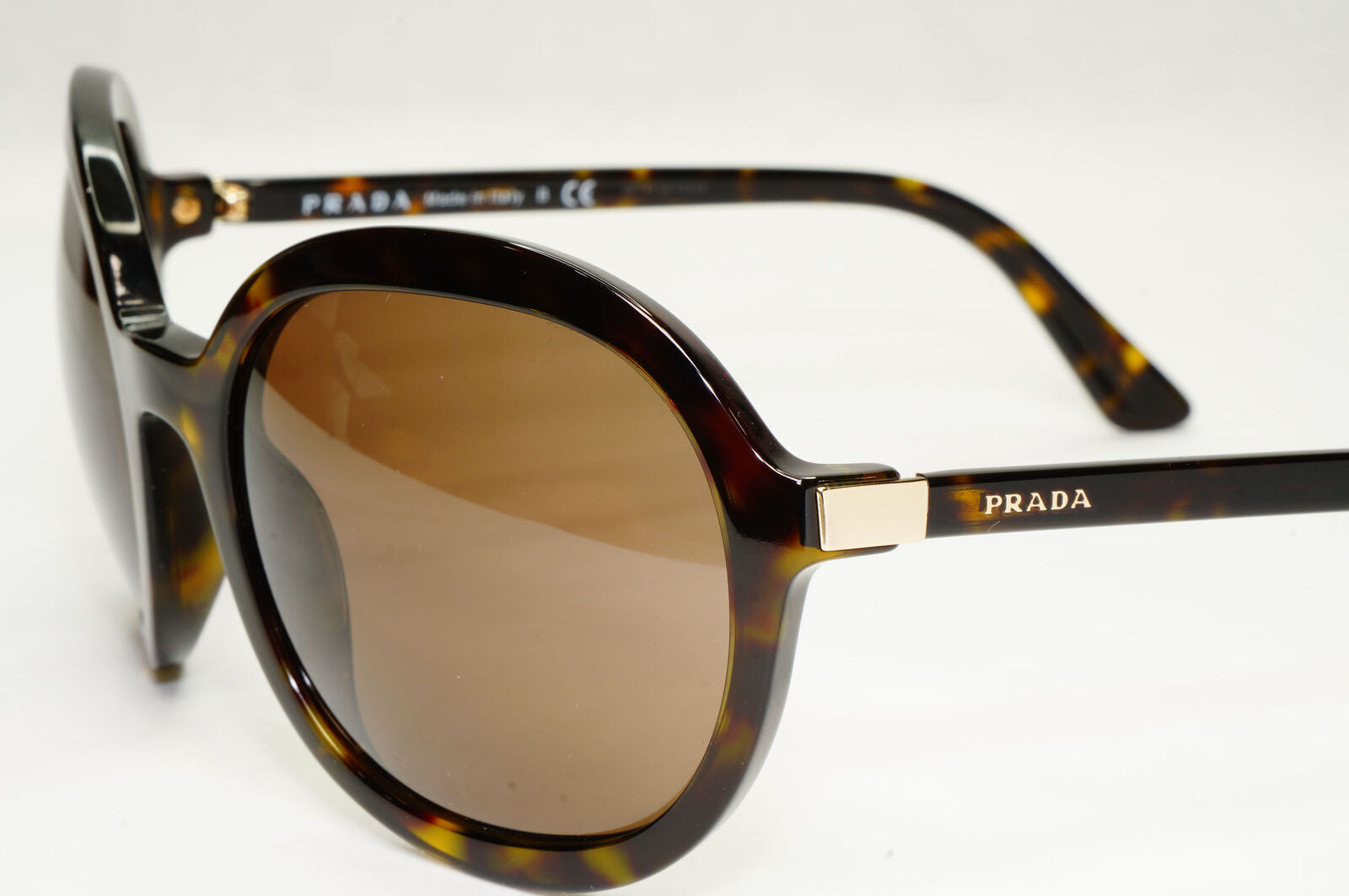 Prada Sunglasses Round Brown Havana Tortoiseshell PR09VS SPR 09V 2AU-8C1 56mm