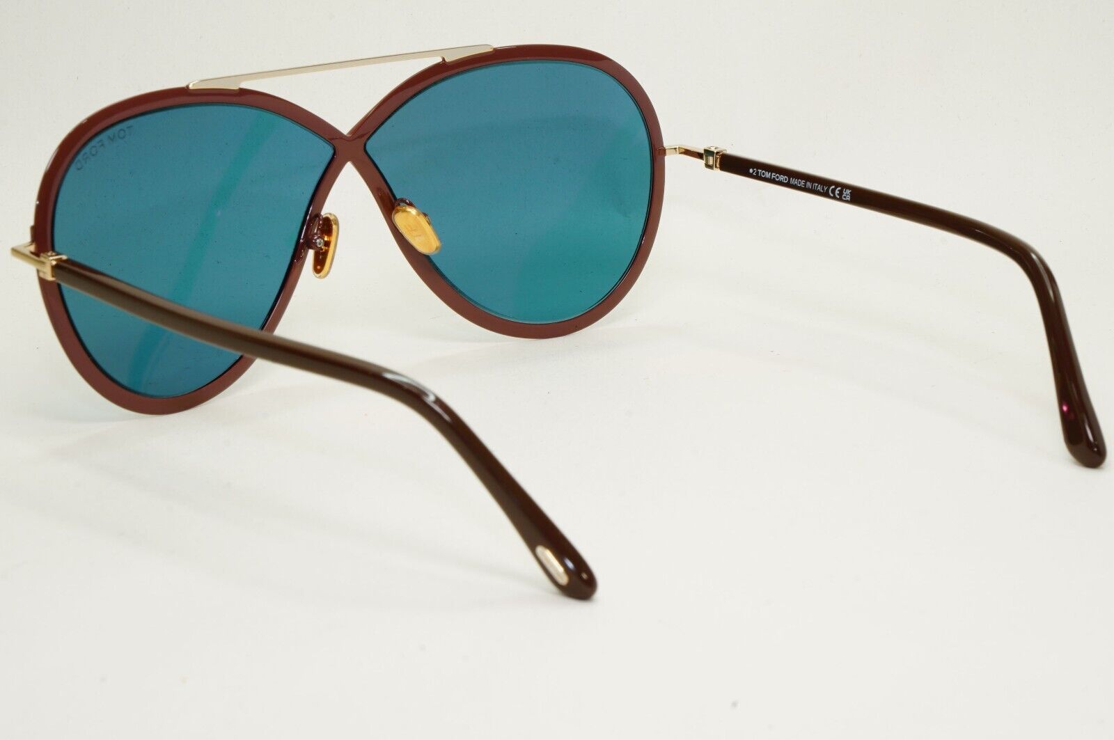 Tom Ford Sunglasses Rickie Pilot Brown Teal Blue Large FT1007 TF 1007 48V
