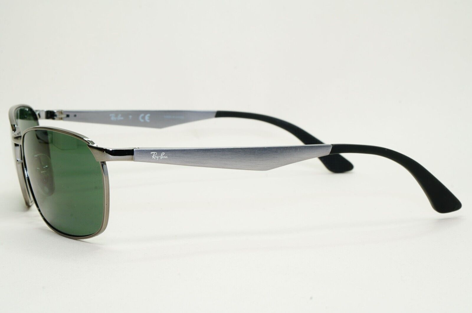 Ray-Ban Sunglasses Gunmetal Green Brushed Aluminium Metal RB 3534 004 59mm