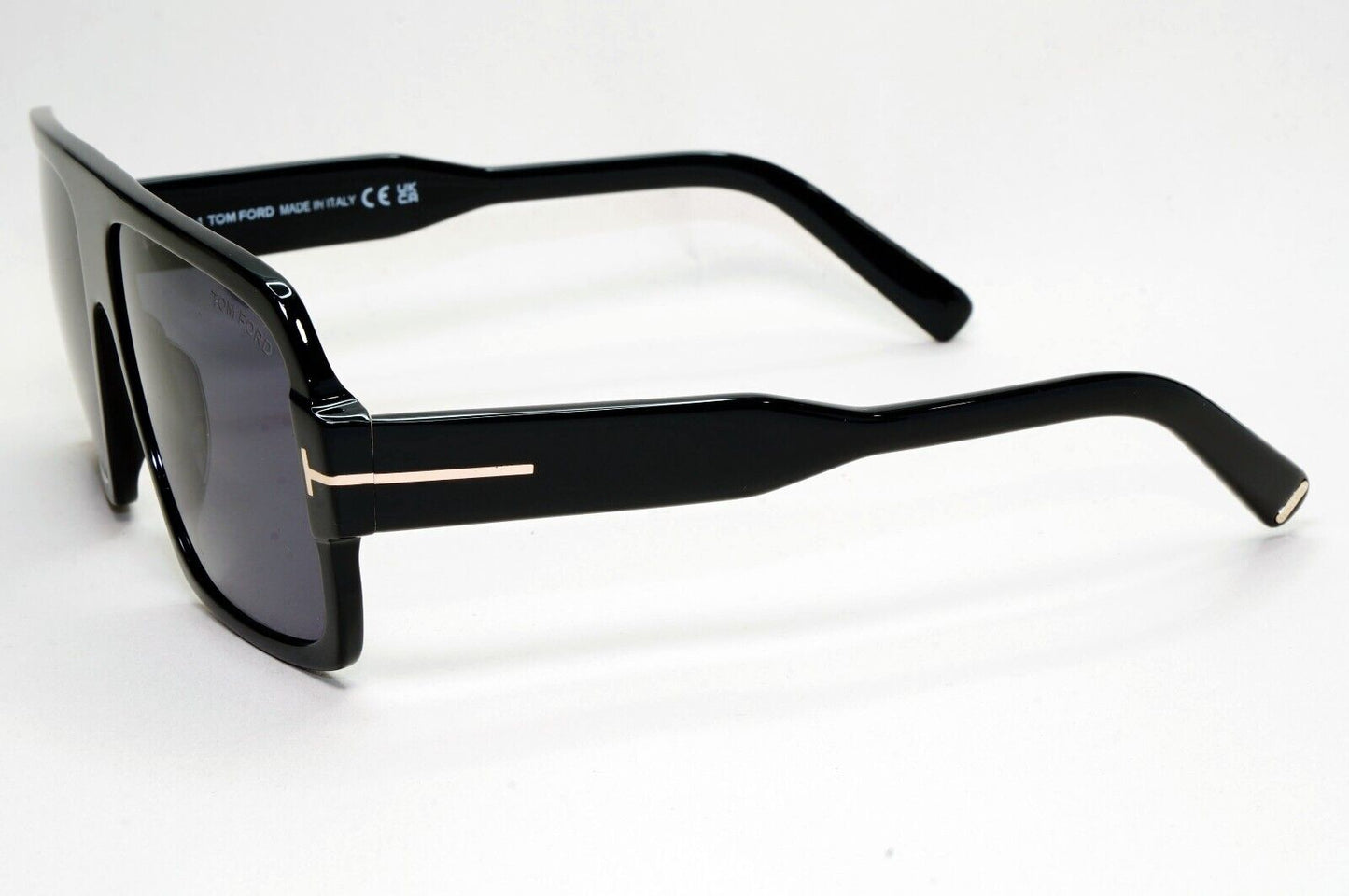 Tom Ford Sunglasses Camden Black Glossy Square Navigator TF 933 FT0933 01A 58mm