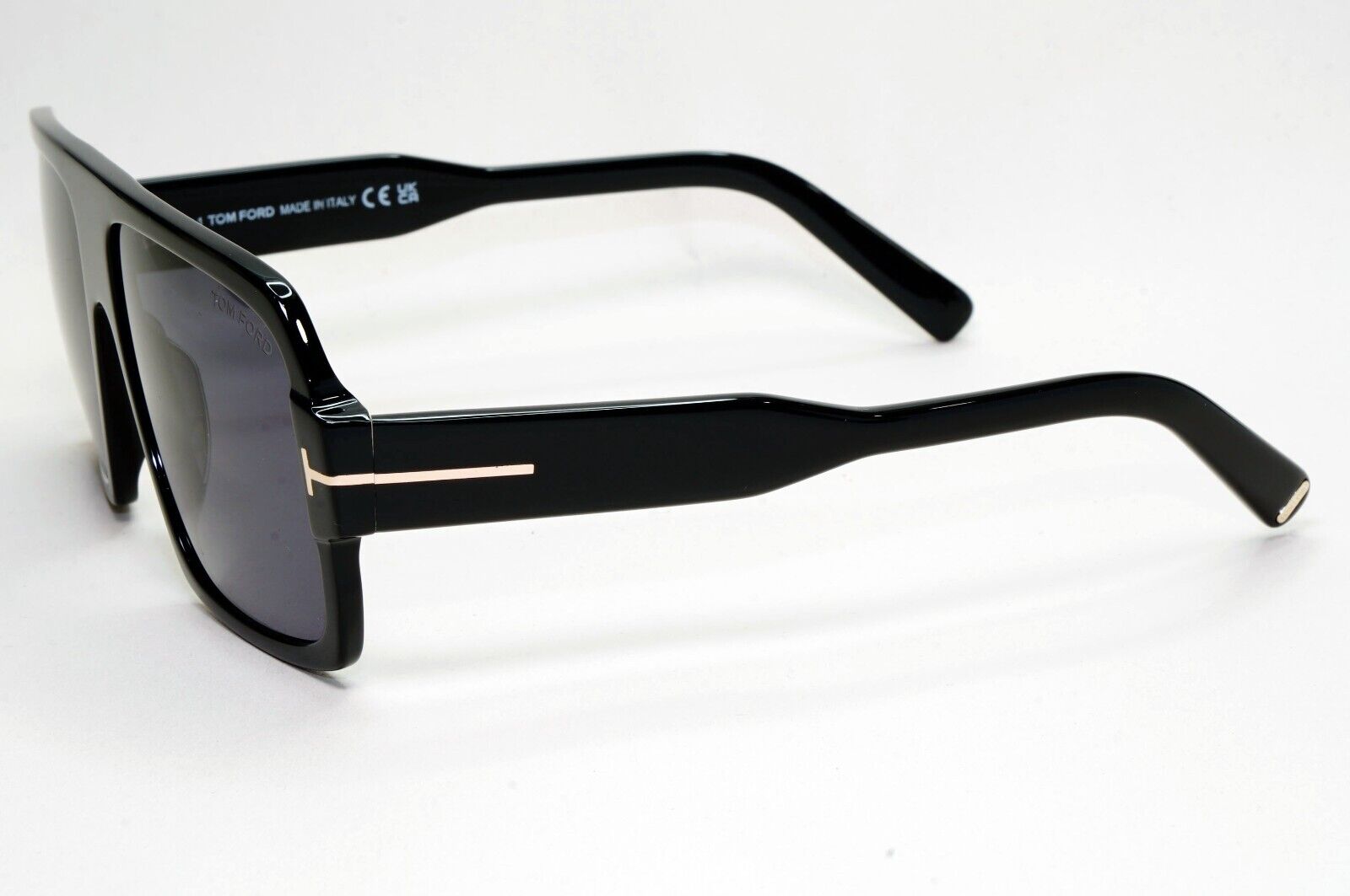 Tom Ford Sunglasses Camden Black Glossy Square Navigator TF 933 FT0933 01A 58mm