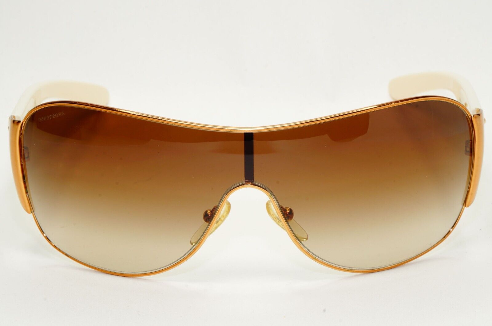 Prada Sunglasses 2010 Triangle Shield Gold Brown PR57LS SPR 57L ZVA-6S1 120824