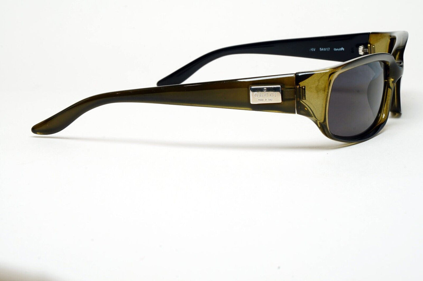 Gucci Sunglasses 1998 Vintage Rectangle Olive Green Black GG 2454/S 6EV 220125