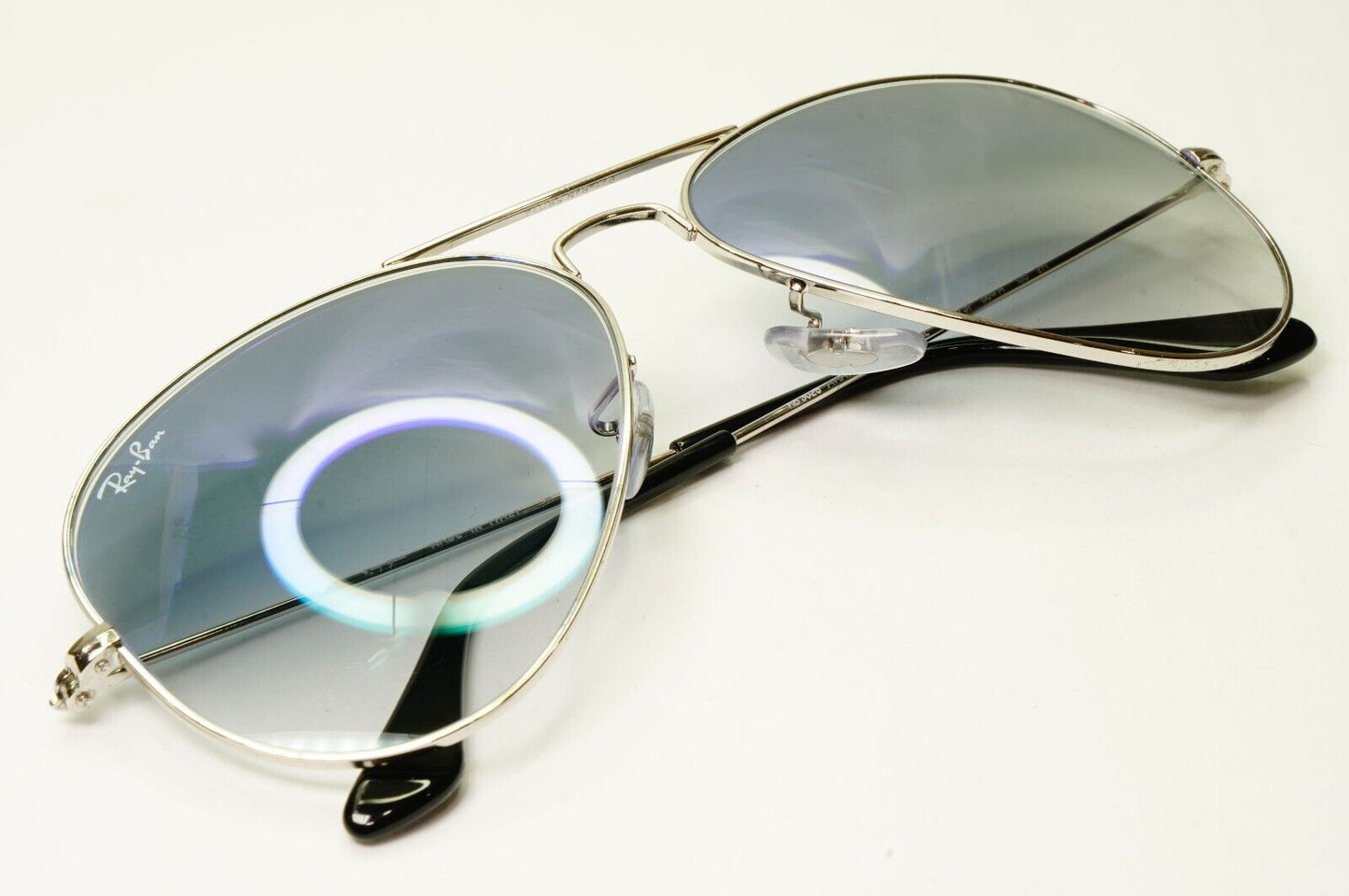 Ray-Ban Sunglasses Aviator Blue Gradient Silver Glass Lens RB 3025 003/3F 58mm