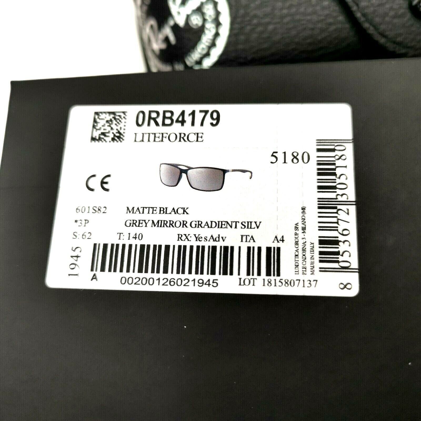 Ray-Ban Sunglasses Polarized Black Silver RB 4179 Liteforce 601-S/82 [B] 38868