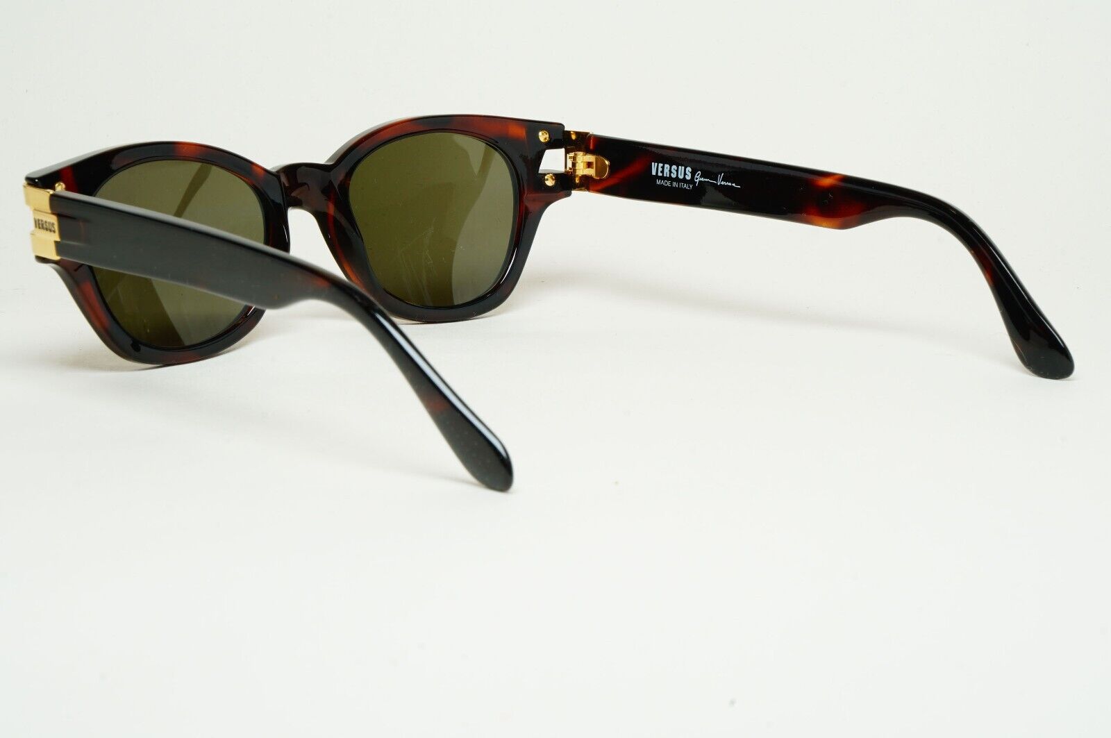 Versus Sunglasses 1996 by Gianni Versace Vintage Brown Gold MOD E28 COL 649