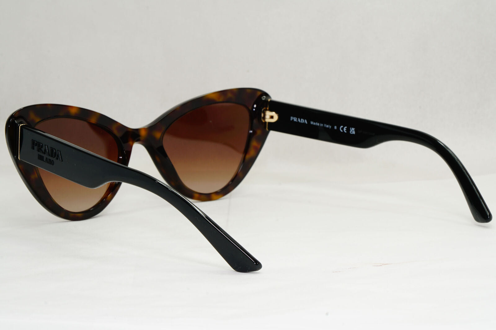 Prada Sunglasses Brown Tortoise Black Cat Eye PR13YS SPR 13Y 2AU-6S1 52mm