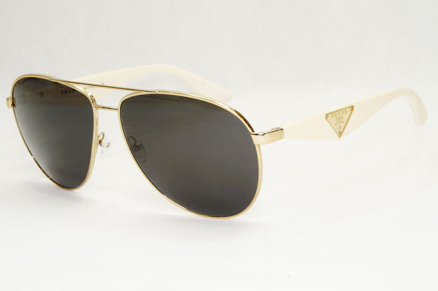 Prada Sunglasses Triangle Black White Pilot PR53QS SPR 53Q ZVN-0A6 60mm 151223