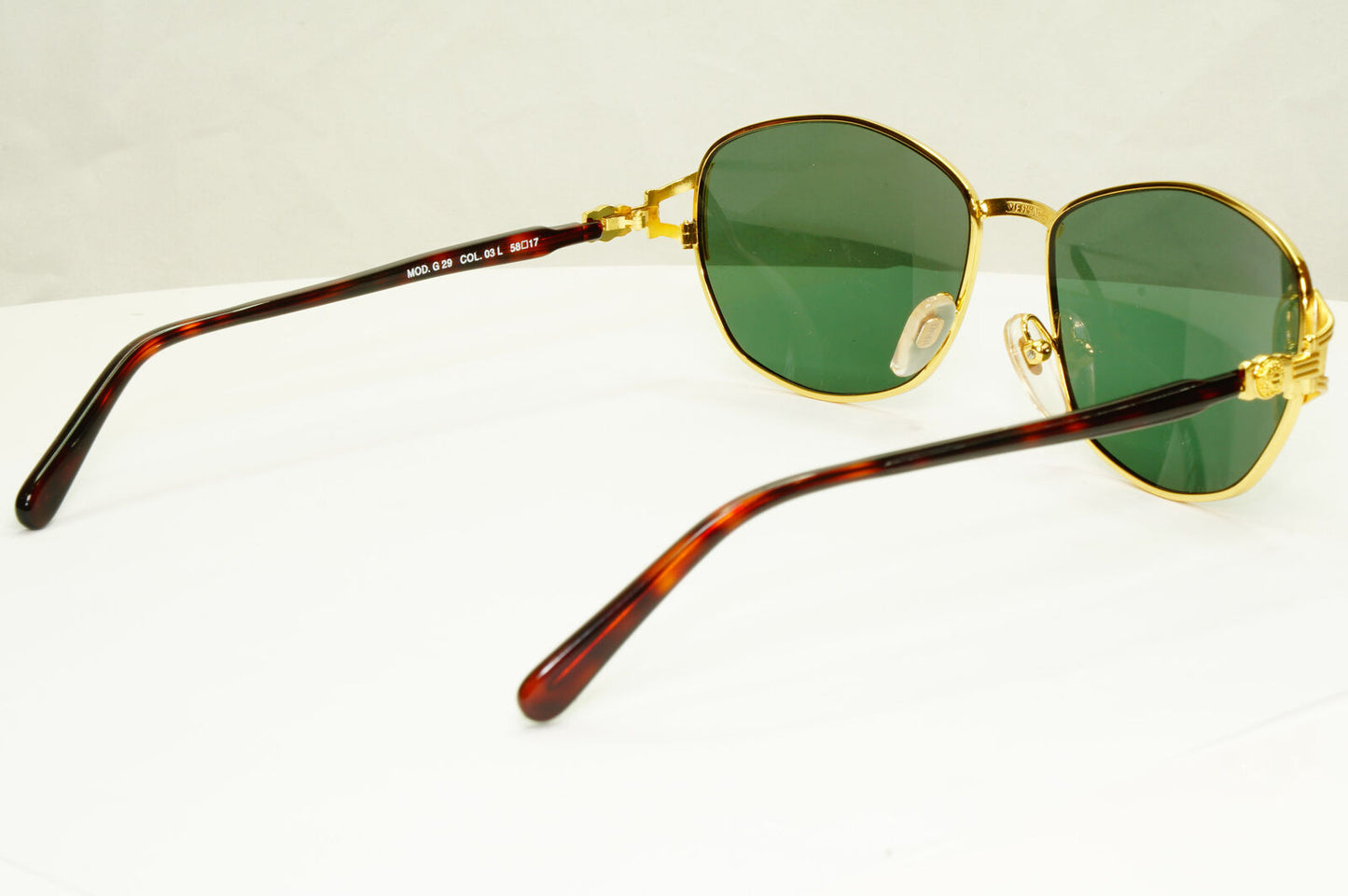 Gianni Versace 1995 Vintage Gold Medusa Green Brown Sunglasses MOD G29 COL 03L