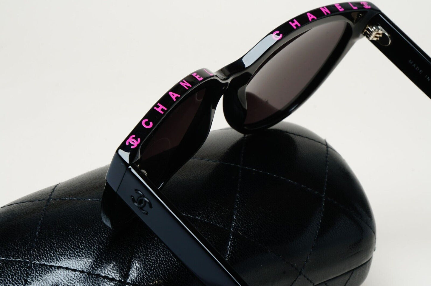 Chanel Sunglasses 2021 Black Letters Magenta 5414 c.1711/S4 54mm 250125
