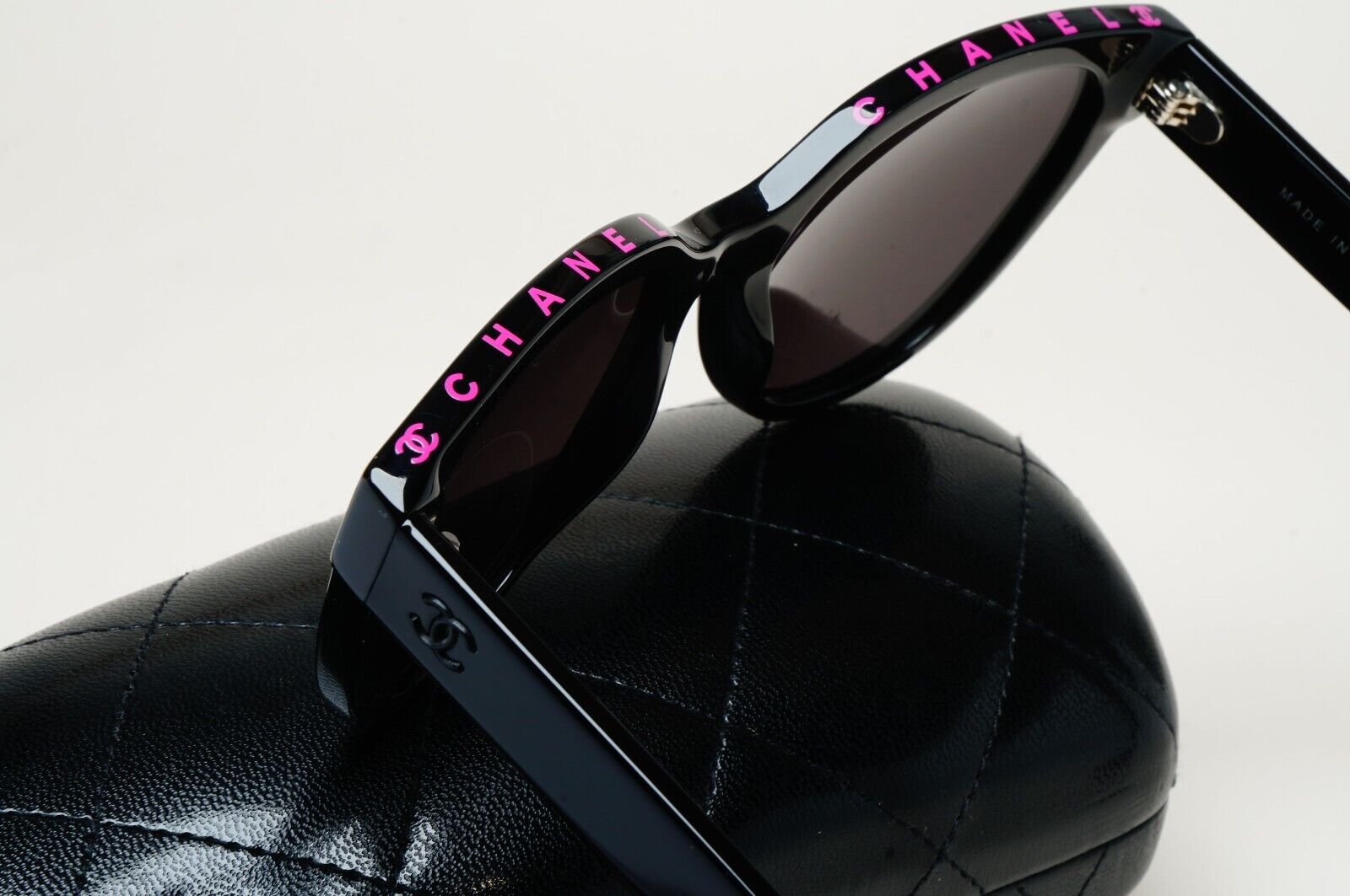 Chanel Sunglasses 2021 Black Letters Magenta 5414 c.1711/S4 54mm 250125