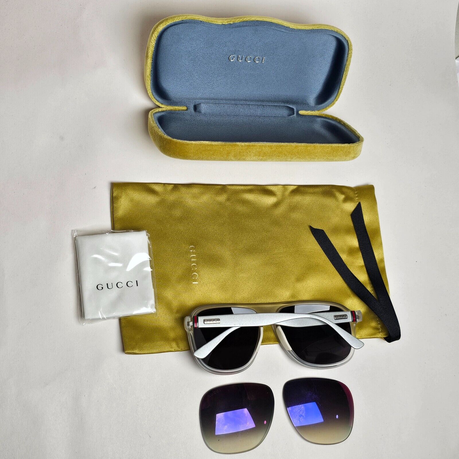 Gucci Sunglasses 2013 Vintage Aluminum Grey Matte GG 1076/S JWIHI 59mm 290125