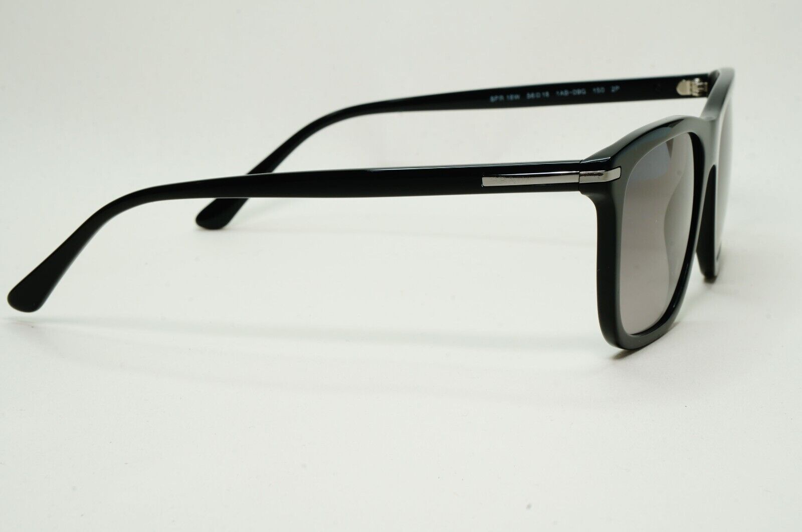 Prada Sunglasses Black Grey Polarized Glass Lens Square PR18WS SPR 18W 1AB-09G