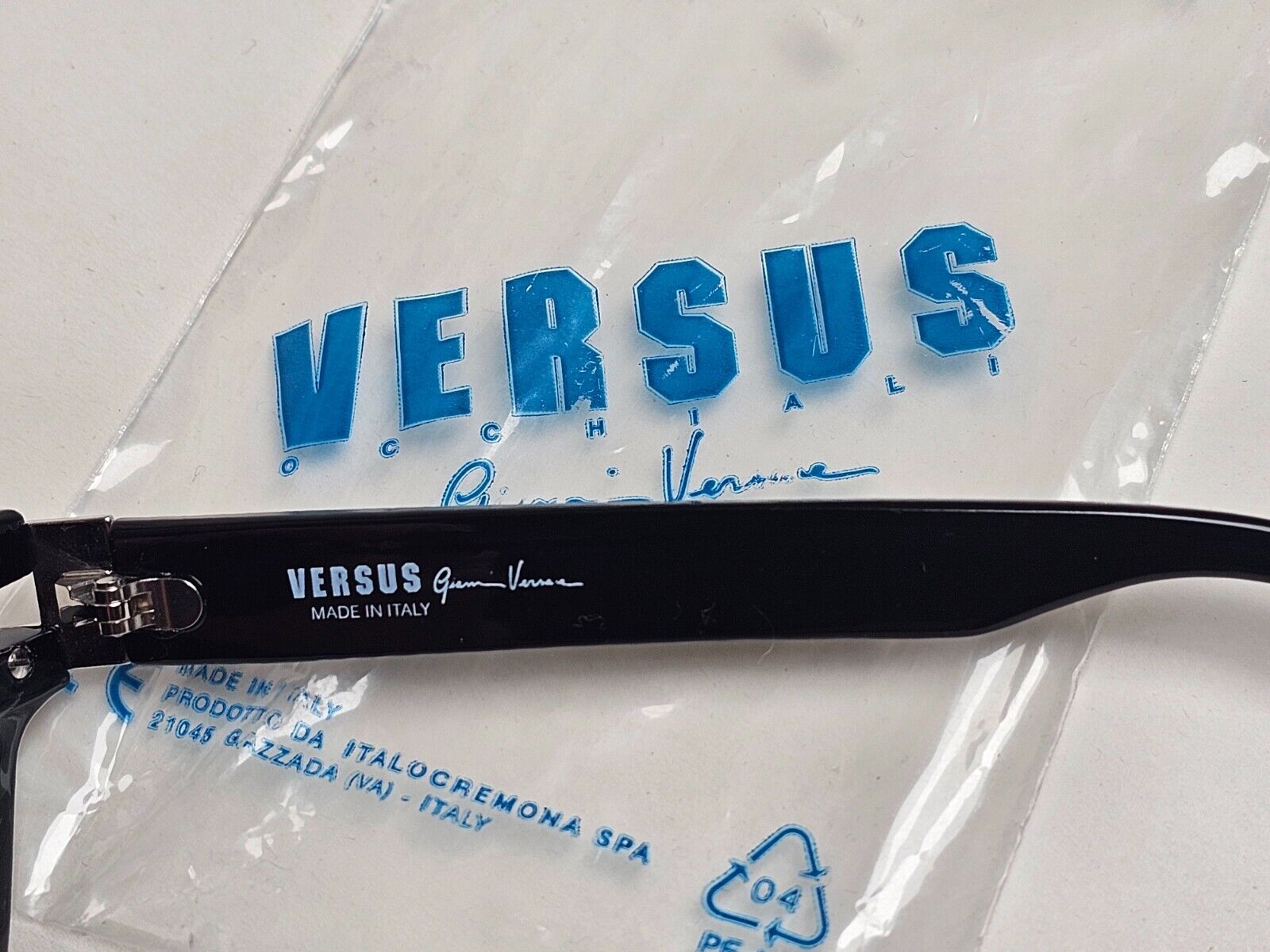 Versus Sunglasses 1996 by Gianni Versace Vintage Black Silver MOD E28 COL 852