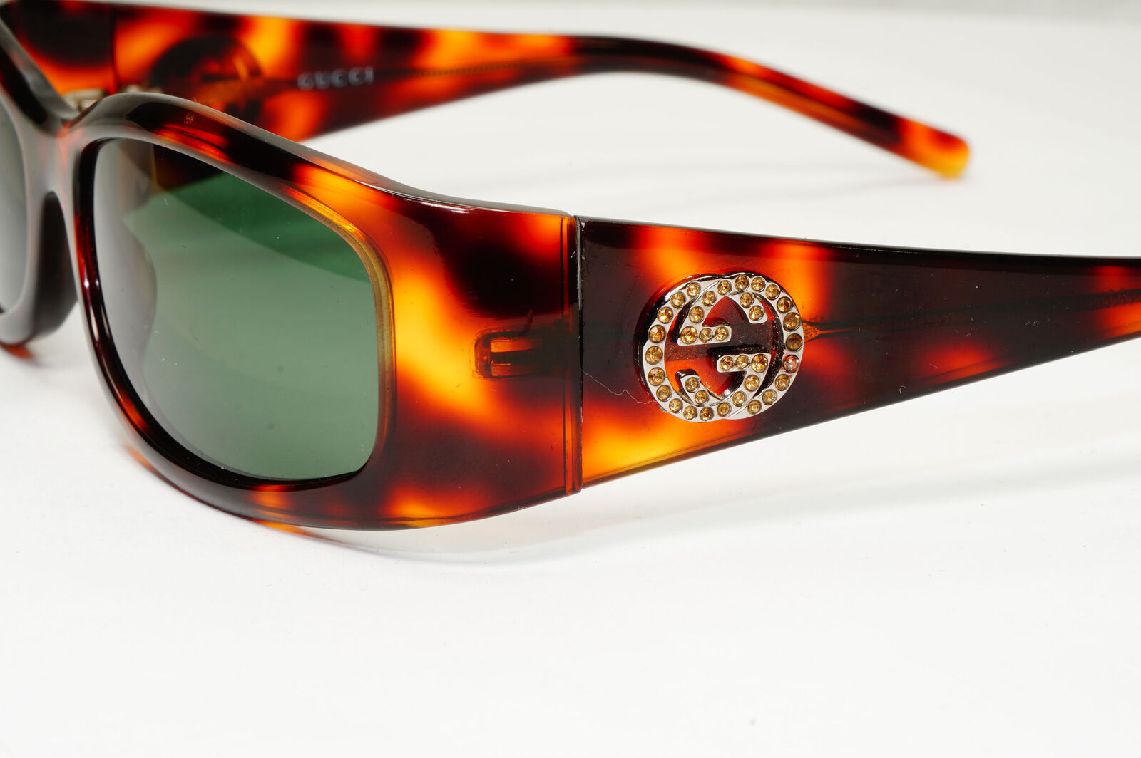 Gucci 1999 Vintage Sunglasses Brown Green Tortoiseshell GG 2526/S 05D 071222