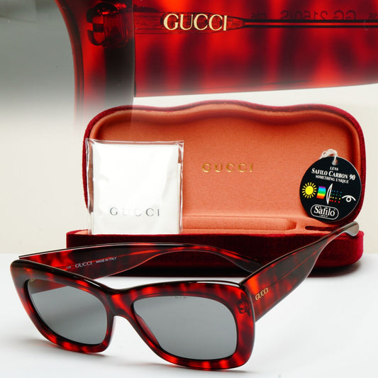 Gucci Sunglasses 1993 Vintage Square Red Bordo Marble Grey GG 2150/S C35 070325