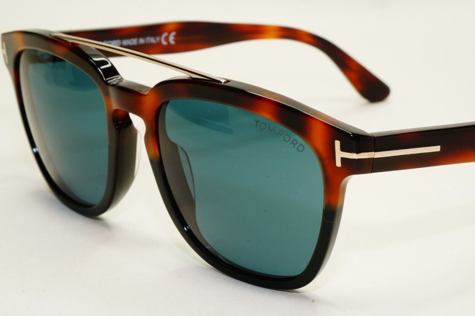 Tom Ford Sunglasses Holt Havana Brown Green Teal Bridge FT0516 TF 516 56N 54mm