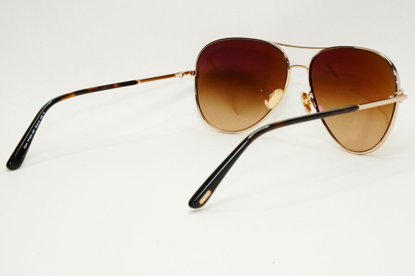 Tom Ford Sunglasses Clark Gold Pilot Brown Gradient Metal FT0823 TF 823 28F [a]