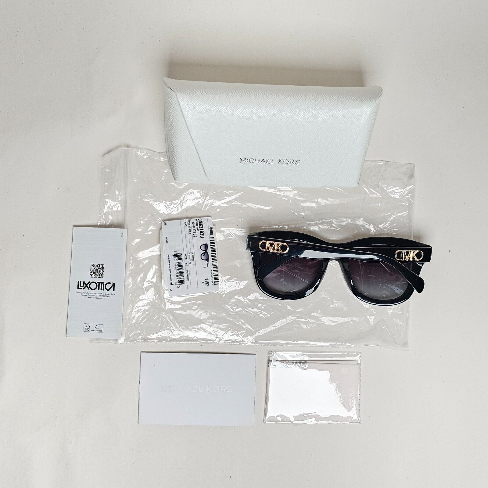 Michael Kors Sunglasses Black Gold Grey MK 2193U Empire Square 4 3005/8G