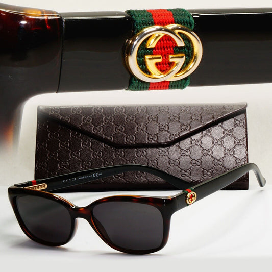 Gucci Sunglasses 2013 Vintage Ribbon Black Brown GG 3683 2XF 53mm 180324