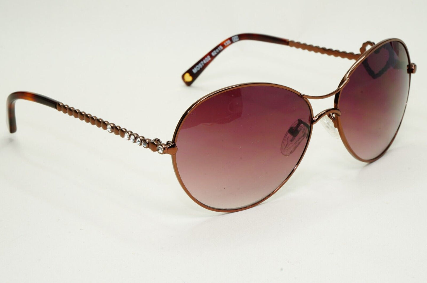 Moschino Sunglasses 2005 Vintage Brown Bronze Oval Heart MO574 02 101124