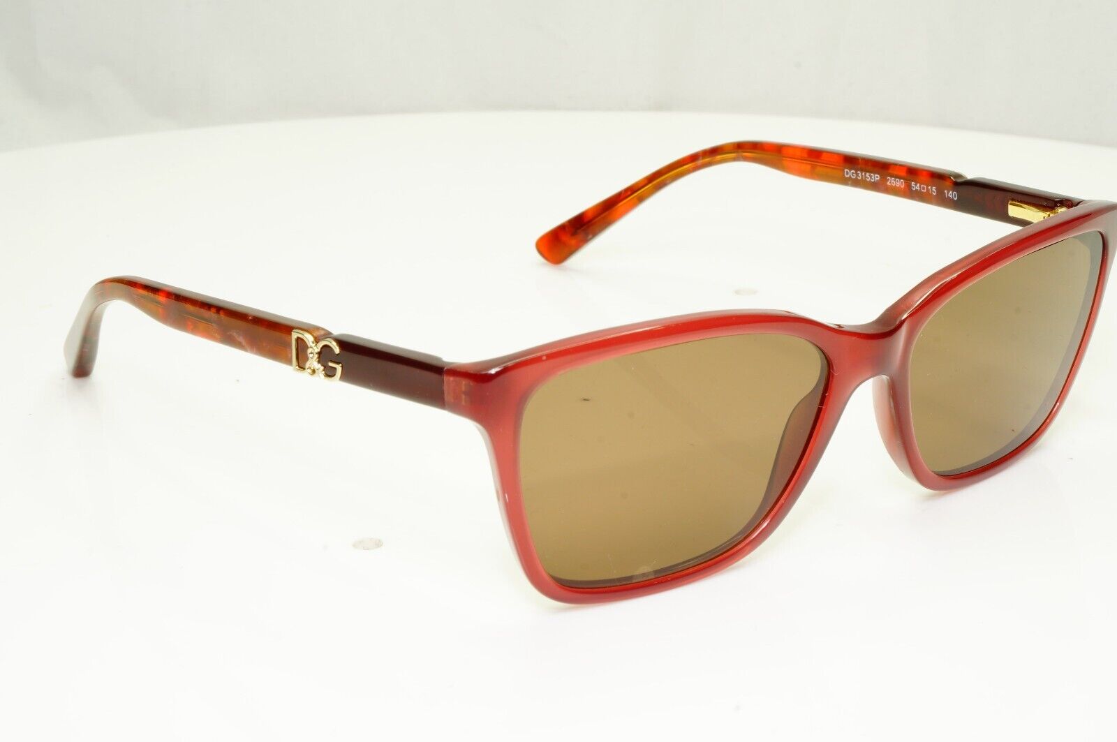 Dolce & Gabbana Sunglasses Recrangle Brown Burgundy DG 3153 2690 35177