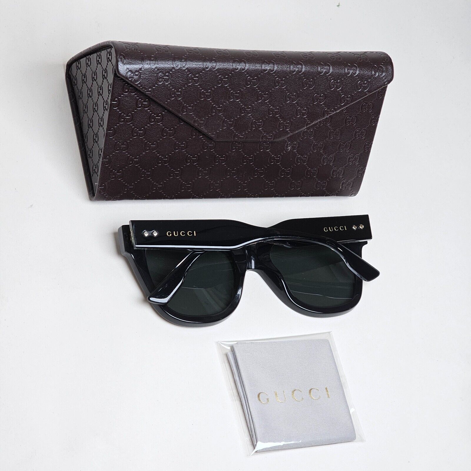 Gucci Sunglasses 2022 Black Square Grey Large Heavy Thick GG1082S 001 220125