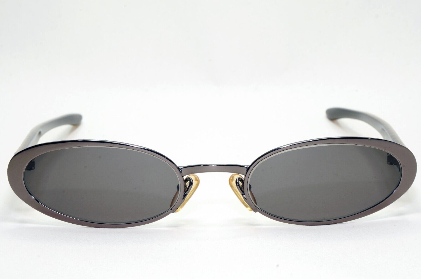 Dior Sunglasses 2002 Vintage Oval Grey Olive Gunmetal Casting 20Z Small 141024