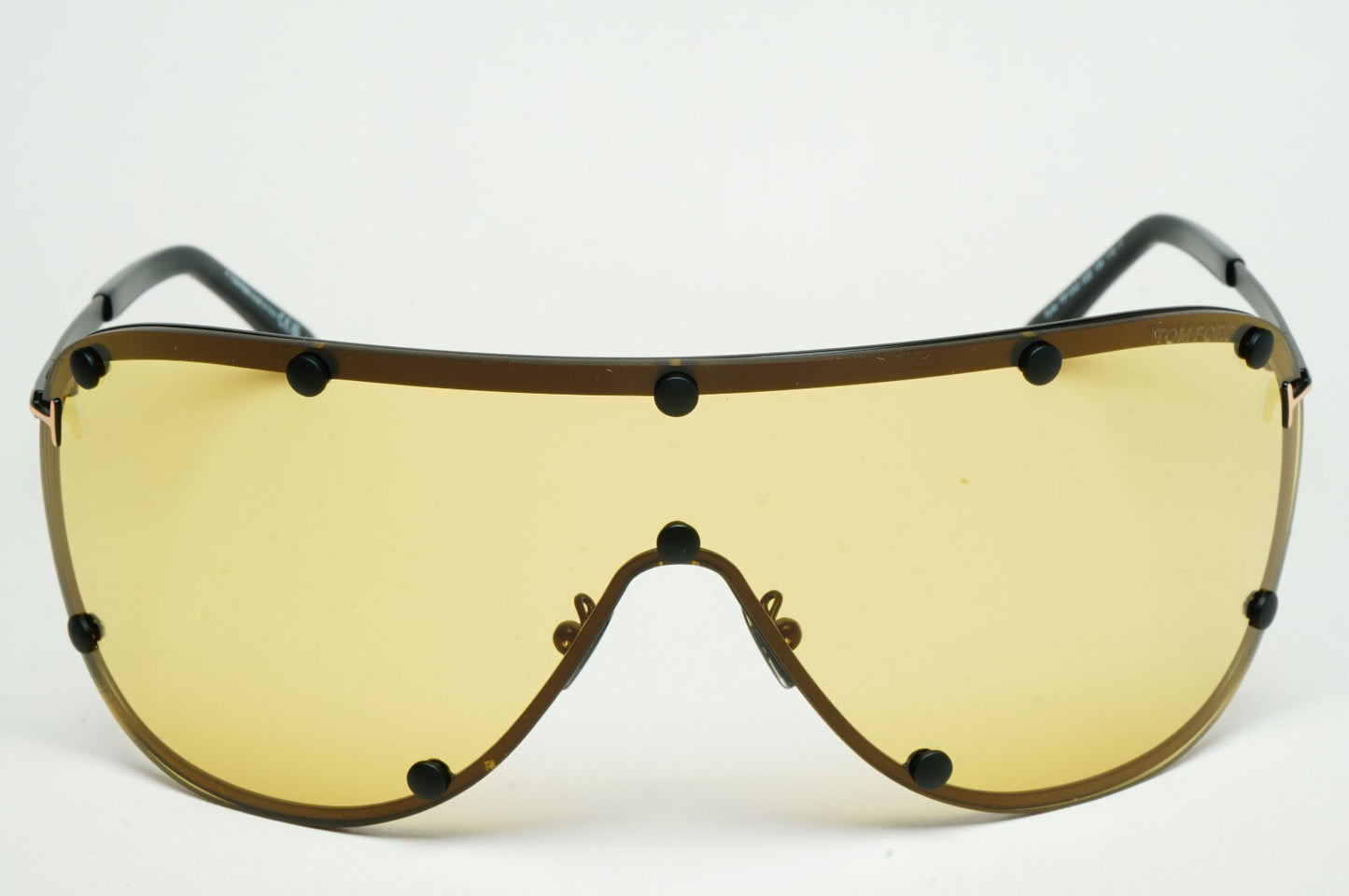 Tom Ford Sunglasses Kyler Black Yellow Visor Shield Large FT1043 TF 1043 02E