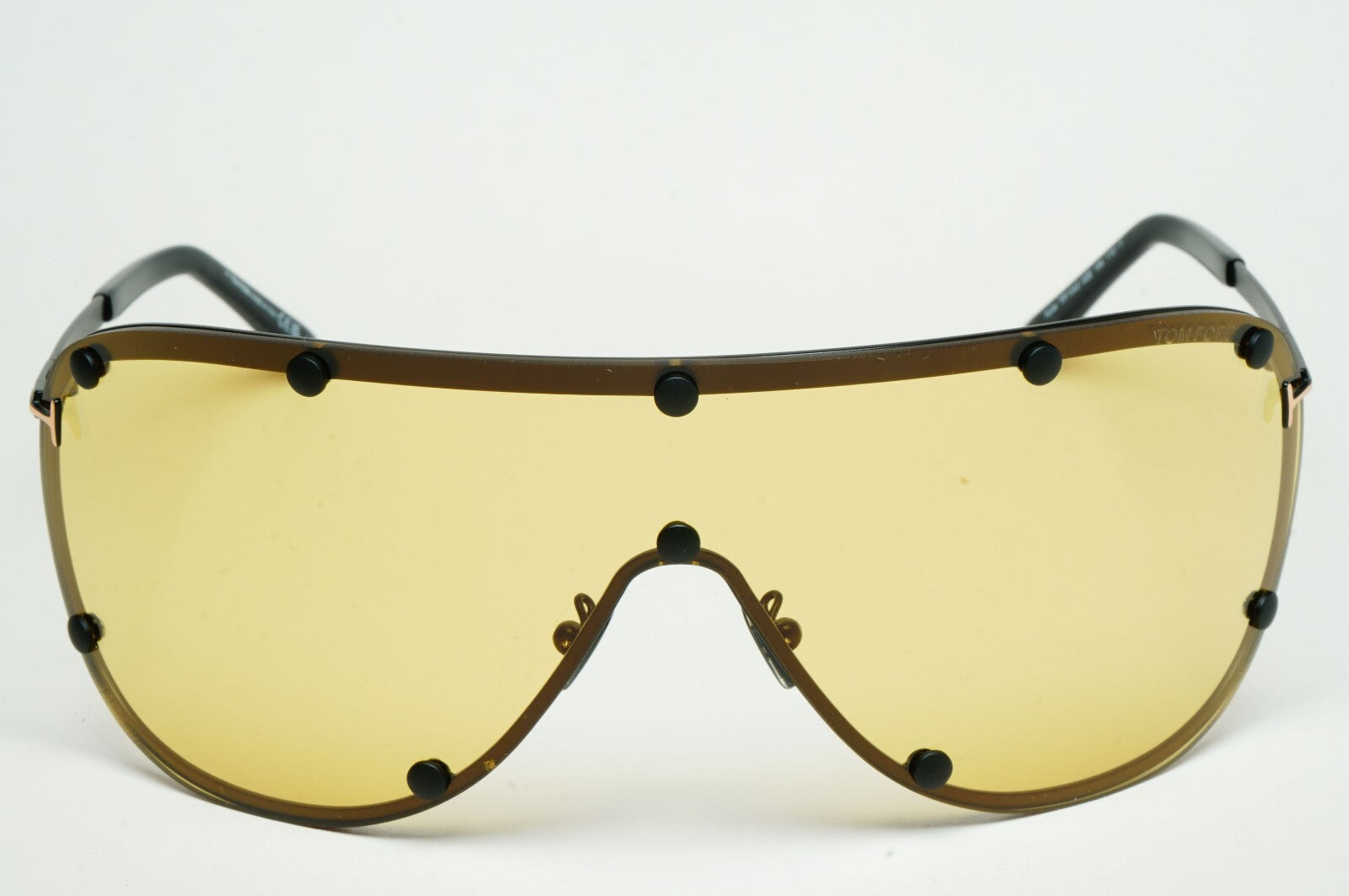 Tom Ford Sunglasses Kyler Black Yellow Visor Shield Large FT1043 TF 1043 02E