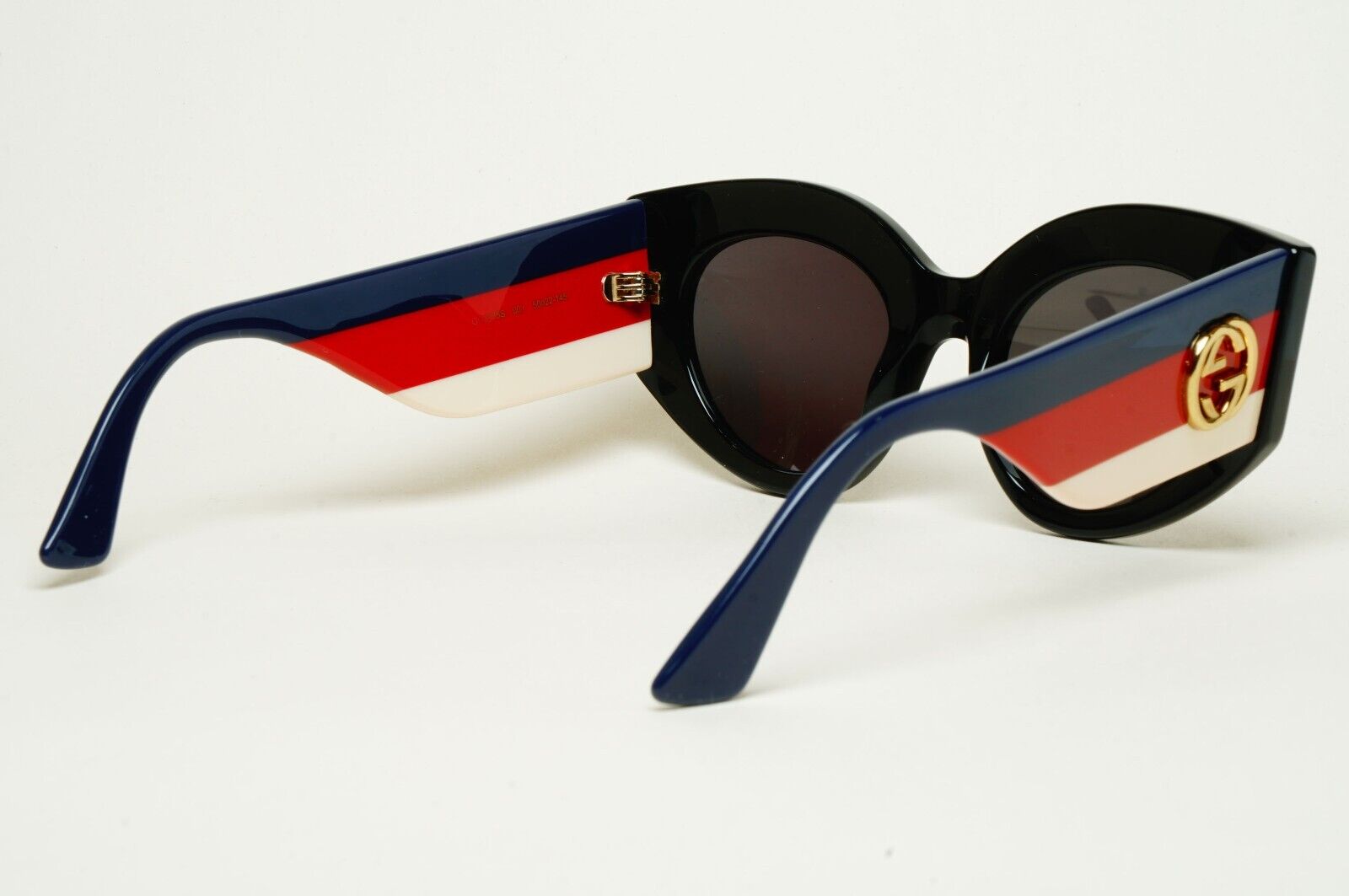 Gucci Sunglasses 2018 Square Black Oversized Large Blue Red GG0275S 001 290125