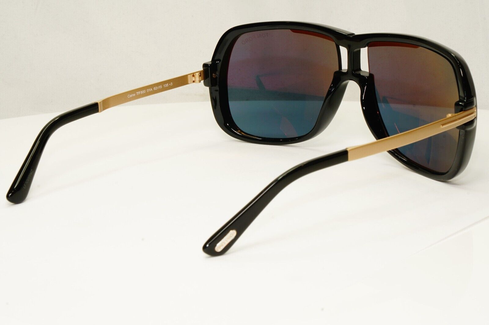 Tom Ford Sunglasses Caine Black Gold Grey Square Mens FT0800 TF800 01A 62mm