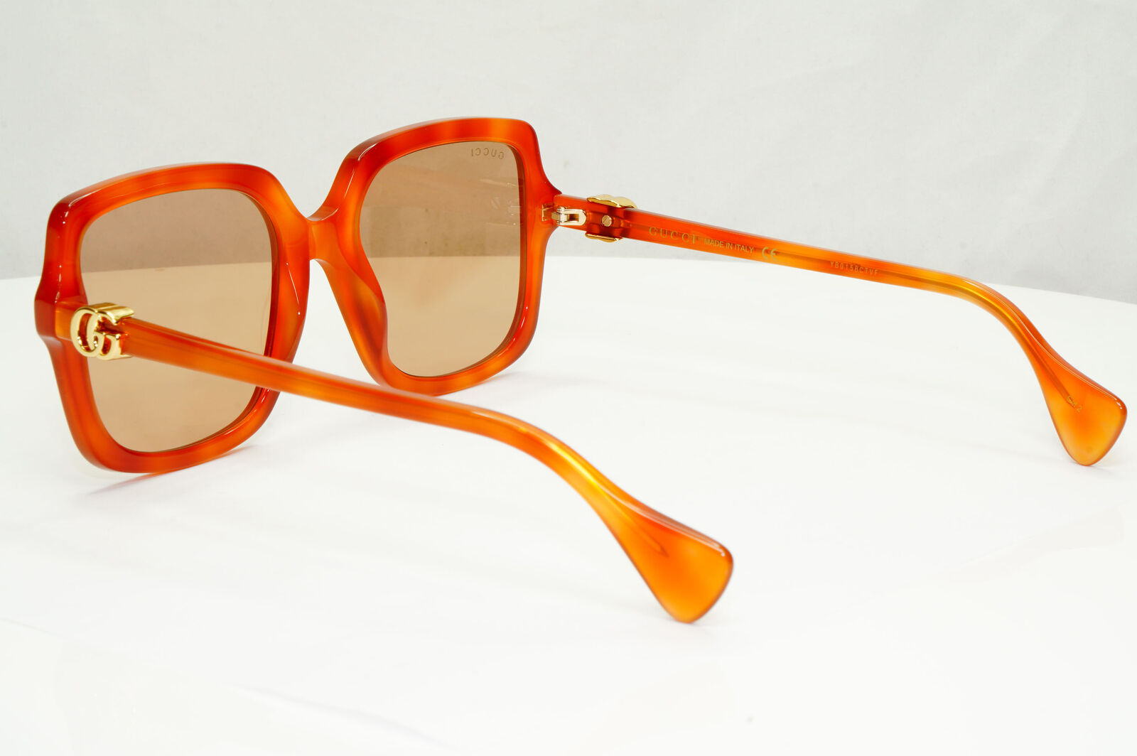 Gucci Oversized Square Sunglasses Brown Gold Large GG 1070S 002 251122